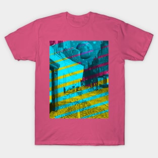 Café Terrace at Night by Van Gogh (Remix by SABRE) T-Shirt